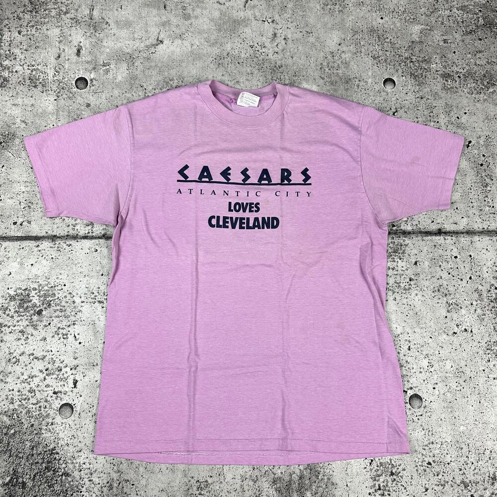 Caesars Loves Cleveland Casino Shirt 80s Size Large